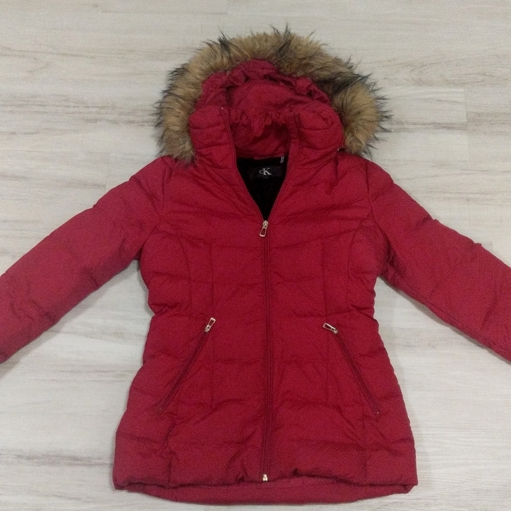 🌟 Host Pick 🌟 Red Small Women's Calvin Klein Winter Jacket
